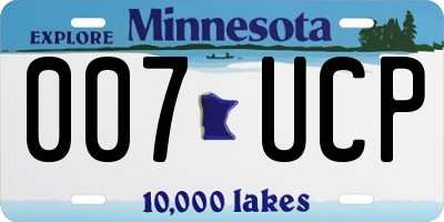 MN license plate 007UCP