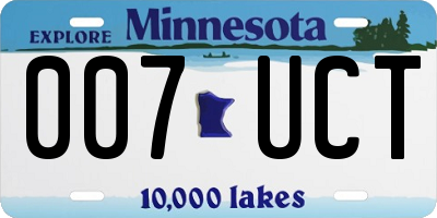 MN license plate 007UCT