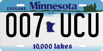 MN license plate 007UCU