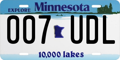 MN license plate 007UDL