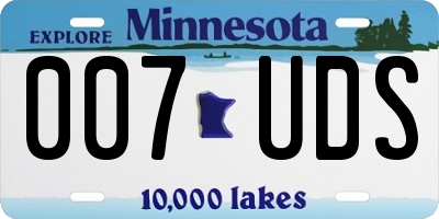 MN license plate 007UDS