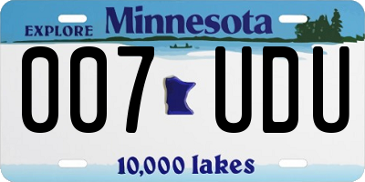 MN license plate 007UDU