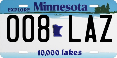 MN license plate 008LAZ