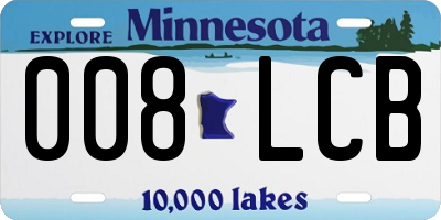 MN license plate 008LCB