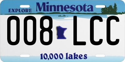 MN license plate 008LCC