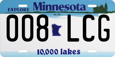 MN license plate 008LCG