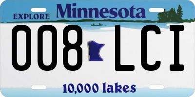 MN license plate 008LCI