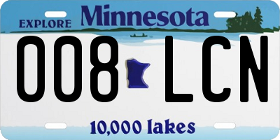 MN license plate 008LCN