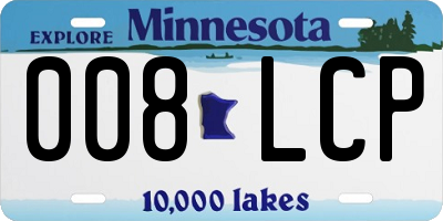 MN license plate 008LCP