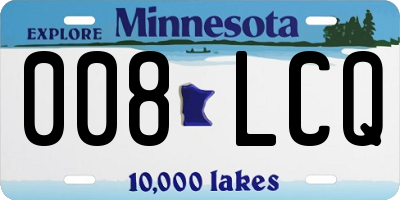 MN license plate 008LCQ