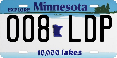 MN license plate 008LDP