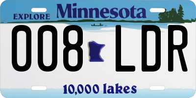 MN license plate 008LDR