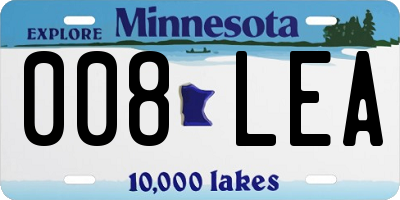 MN license plate 008LEA