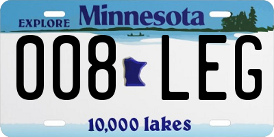 MN license plate 008LEG