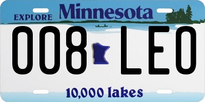 MN license plate 008LEO