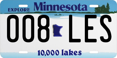 MN license plate 008LES