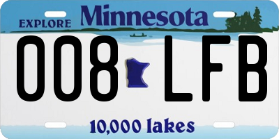 MN license plate 008LFB