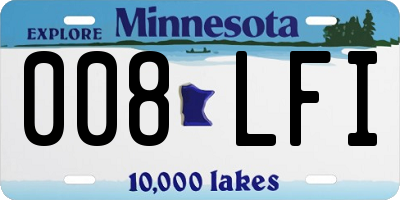 MN license plate 008LFI