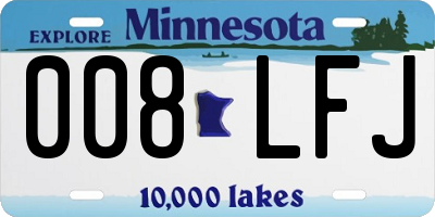 MN license plate 008LFJ