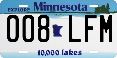 MN license plate 008LFM