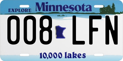 MN license plate 008LFN