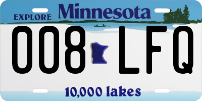 MN license plate 008LFQ