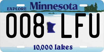 MN license plate 008LFU