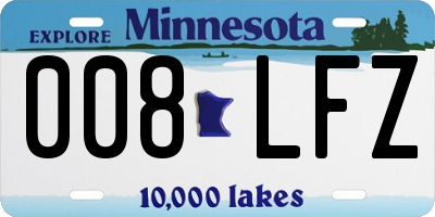 MN license plate 008LFZ