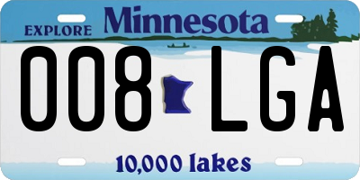 MN license plate 008LGA
