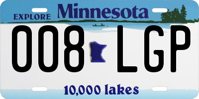 MN license plate 008LGP