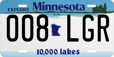 MN license plate 008LGR