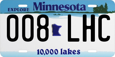 MN license plate 008LHC