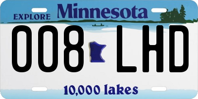 MN license plate 008LHD