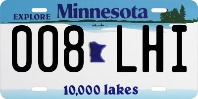 MN license plate 008LHI