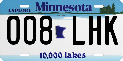 MN license plate 008LHK