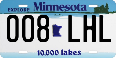 MN license plate 008LHL