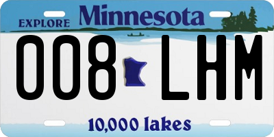 MN license plate 008LHM