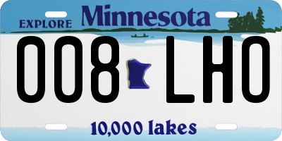 MN license plate 008LHO