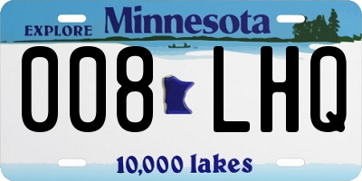 MN license plate 008LHQ