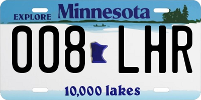MN license plate 008LHR