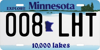 MN license plate 008LHT