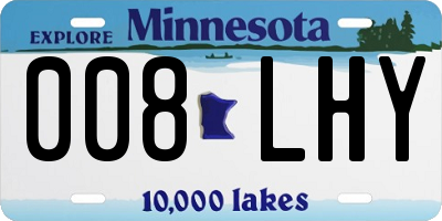 MN license plate 008LHY