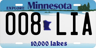 MN license plate 008LIA