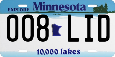 MN license plate 008LID