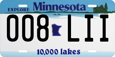 MN license plate 008LII