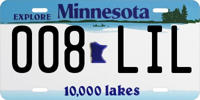 MN license plate 008LIL