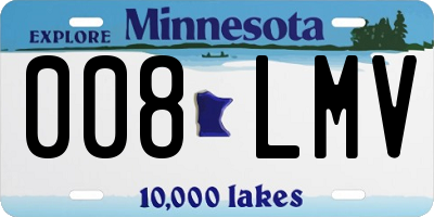 MN license plate 008LMV
