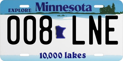 MN license plate 008LNE