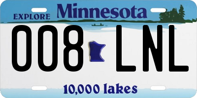 MN license plate 008LNL
