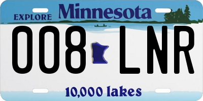 MN license plate 008LNR
